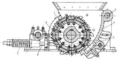 单齿辊破碎机示意图