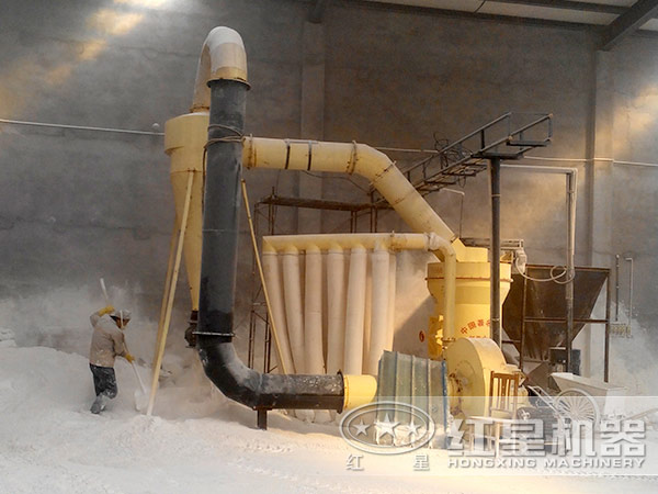 滑石磨粉生产线现场流程